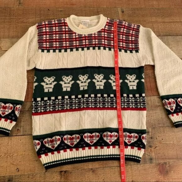 In design womens size XL deadstock vintage knit Christmas ugly sweater -NWT - Picture 7 of 8